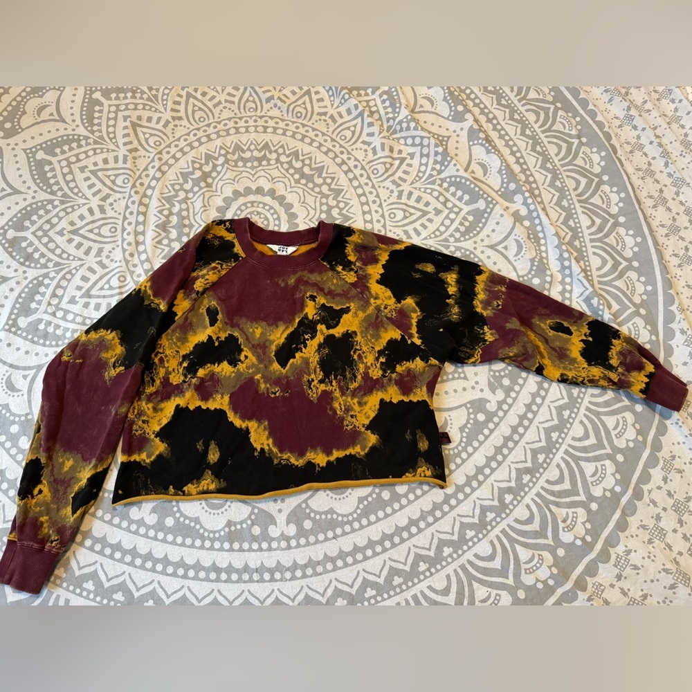 Tie dye cropped crewneck